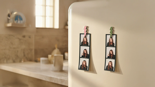 Pink and Green Refrigerator magnets 