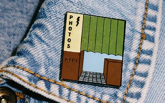 vintage photo booth enamel pin